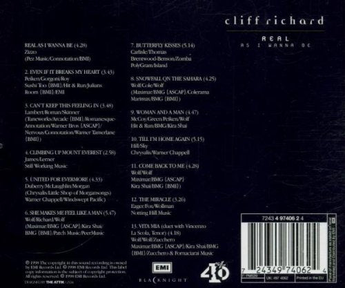 Cliff Richard / As Real As I Wanna Be - CD (Used)