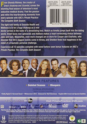 Private Practice: Season 6 - DVD (Used)