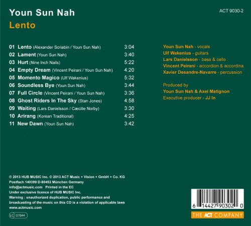 YOUN SUN NAH / Lento - CD