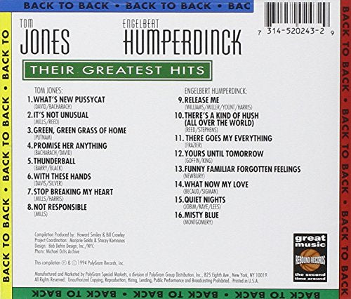 Tom Jones & Engelbert Humperdinck / Their Greatest Hits - CD (Used)