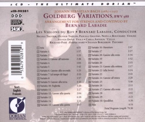 Les Violons Du Roy / J.S. Bach: Goldberg Variations - CD (Used)