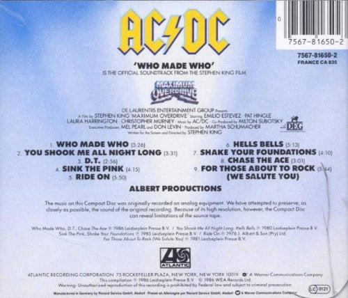 AC/DC / Who Made Who - CD (Used)