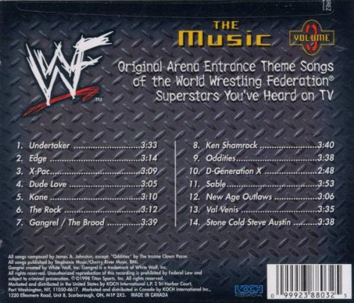 Soundtrack / WWF The Music: Vol. 3 - CD (Used)