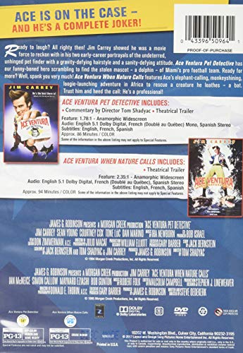 Ace Ventura: Pet Detective + Ace Ventura: When Nature Calls - DVD (Used)