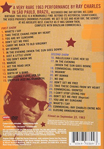 Ray Charles / O Genio: Live in Brazil, 1963 - DVD (Used)