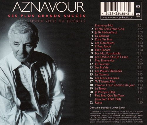 Charles Aznavour / Ses Plus Grands Succès (Pour Vous Au Québec) - CD (Used)