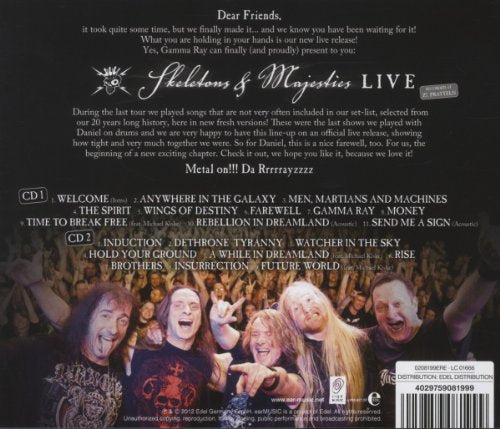 Gamma Ray / Live - Skeletons &amp; Majesties - CD