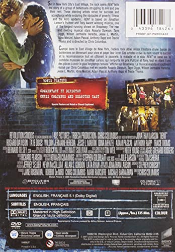 Rent (Single Disc Version) Bilingual