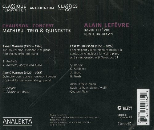 Mathieu, Trio &amp; Quintet; Slipper, Concert