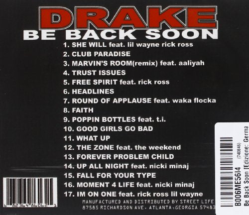 Drake / Be Back Soon - CD