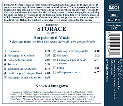 Storace, Bernardo: Harpsichord Music