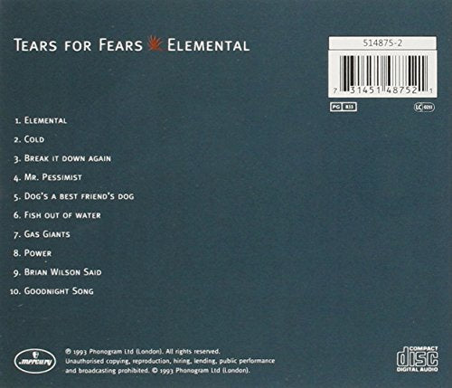 Tears For Fears / Elemental - CD (Used)