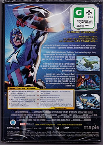 The Avengers: The Movie - Ultimate Avengers: The Movie (English/French) 2006 (Widescreen) Régie au Québec (Bilingual Cover)