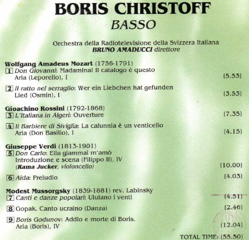 Boris Christoff Recital