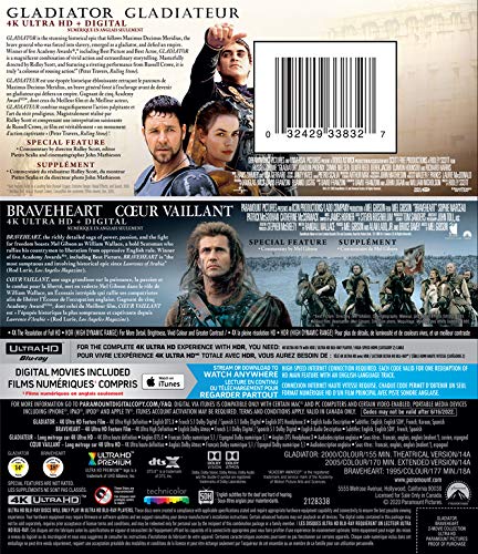 Gladiator/Braveheart 2-Movie Collection - 4K