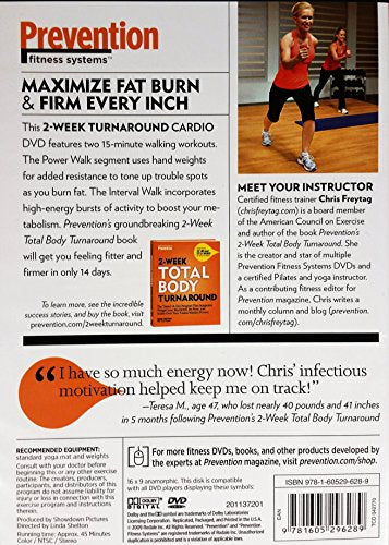 2 week total body turnaround dvd cardio by prevention magazine