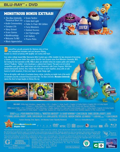 Monsters University - Blu-Ray/DVD (Used)