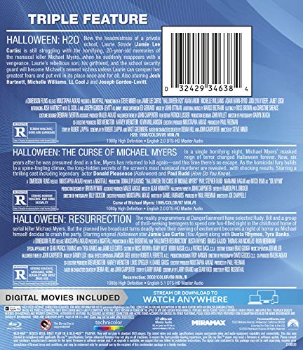 Halloween H2o: 20 Years Later / Halloween Viii: Resurrection / Halloween: The Curse Of Michael Myers [Blu-ray]