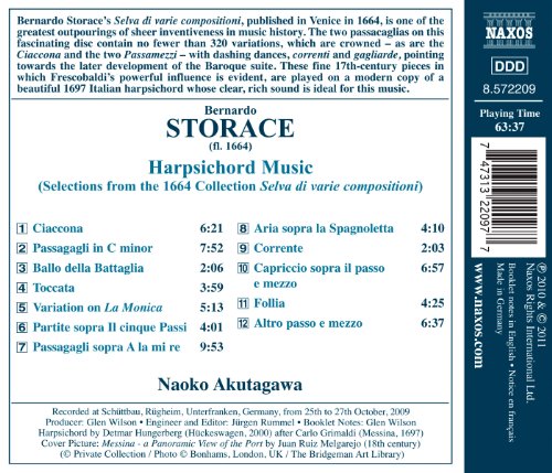 Storace, Bernardo: Harpsichord Music