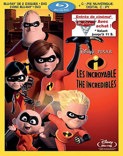 Lesincredibles / The Incredibles (Bilingual Blu-ray/DVD + Digital Copy Combo Pack) [Blu-ray + DVD] (French version)