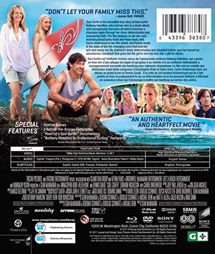 Soul Surfer - Blu-Ray/DVD