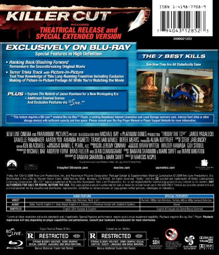 Friday the 13th (Extended Killer Cut and Theatrical Cut) - Blu-Ray