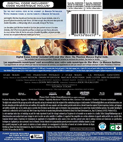 Star Wars: The Phantom Menace - Blu-Ray