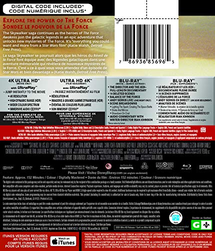 Star Wars / The Last Jedi - 4K/Blu-Ray