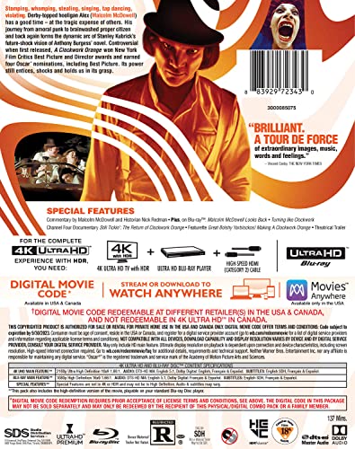 A Clockwork Orange - 4K/Blu-Ray