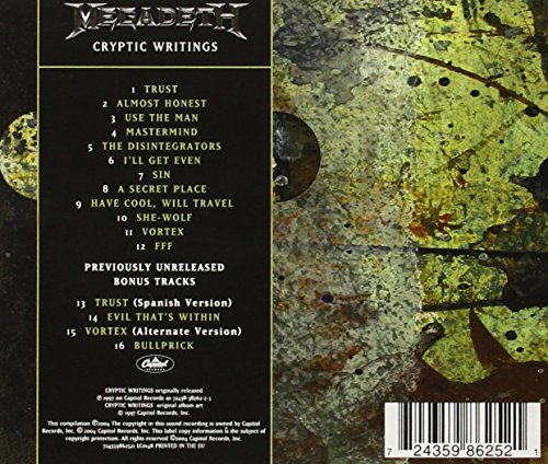 Megadeth / Cryptic Writings - CD