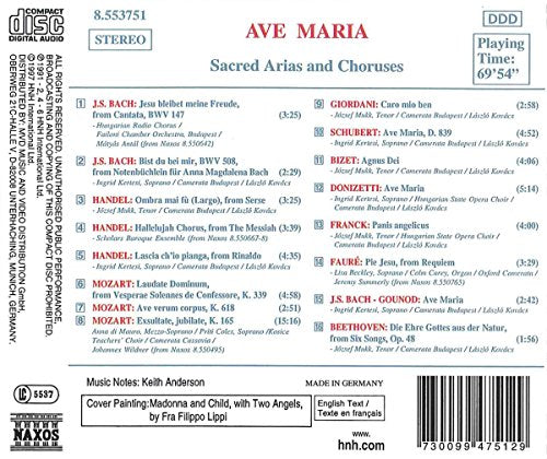 Johann Sebastian Bach / Ave Maria: Sacred Arias &amp; Choruses - CD (Used)