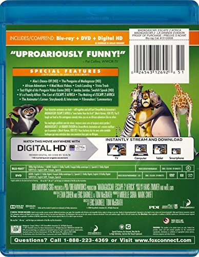 Madagascar: Escape 2 Africa [Blu-ray] (Bilingual)