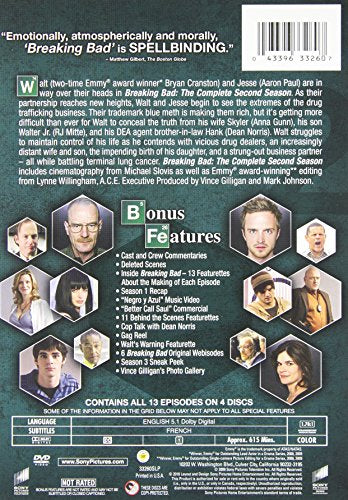 Breaking Bad: The Complete Second Season (4 Discs) (English Subtitles) - DVD (Used)