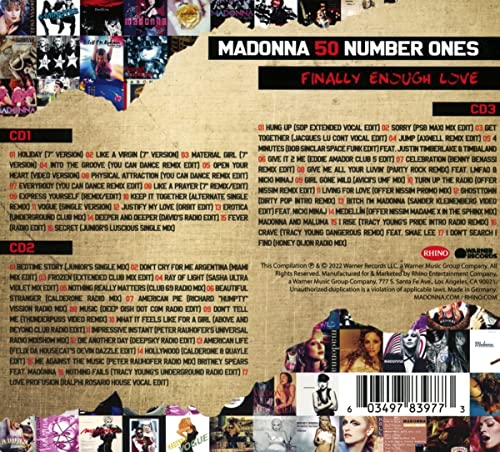 Madonna / Finally Enough Love: 50 Number Ones - CD