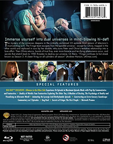 Fringe: The Complete Third Season - Blu-Ray (Used)