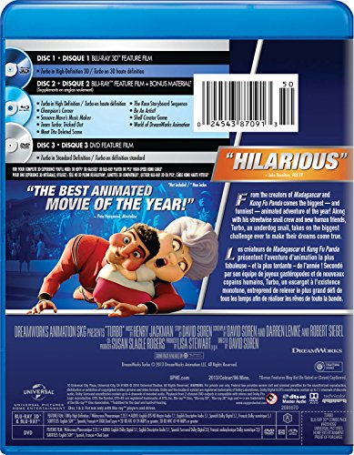 Turbo [Blu-ray 3D + Blu-ray + DVD + Digital Copy] (Bilingual)