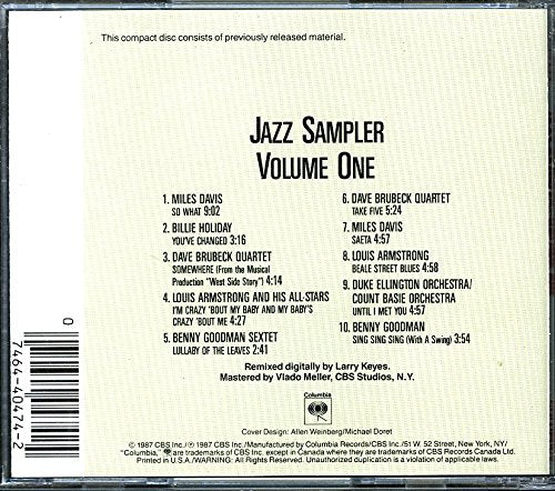 Various / Jazz Sampler Vol1 Columbia Jazz Masterpiece - CD (Used)