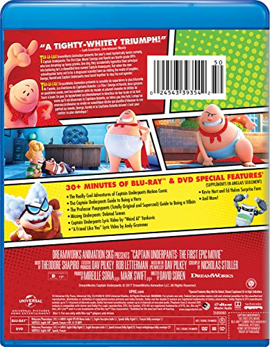 Captain Underpants - Blu-Ray/DVD (Used)