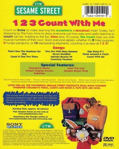 Sesame Street: 1,2,3, Count with Me - DVD (Used)