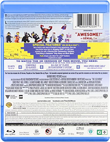 The LEGO Movie 3D [Blu-ray 3D + Blu-ray] (Bilingual)