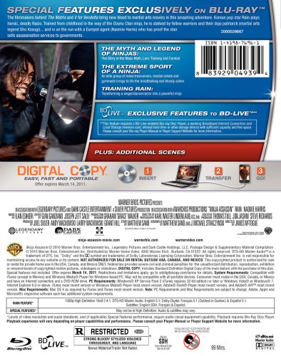 Ninja Assassin [Blu-ray]