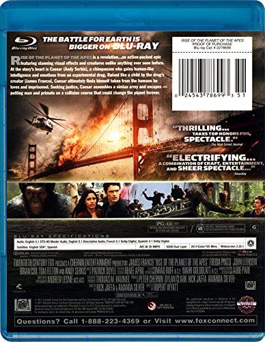 Rise Of The Planet Of The Apes [Blu-ray]