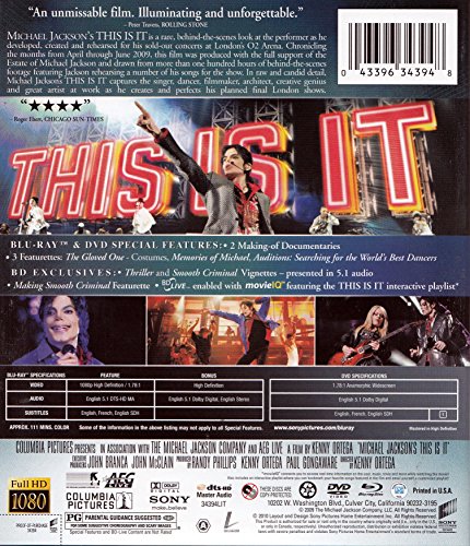 Michael Jackson: This is it (Blu-ray/DVD)