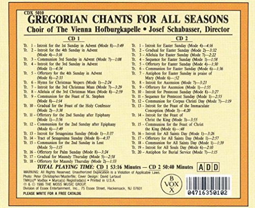 Gregorian Chants for All Seasons