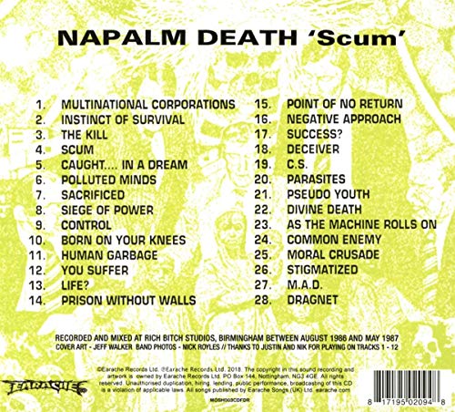 Napalm Death / Scum (Full Dynamic Range Digipack) - CD