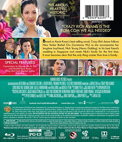 Crazy Rich Asians (Blu-ray + DVD + Digital Combo Pack) (BD)