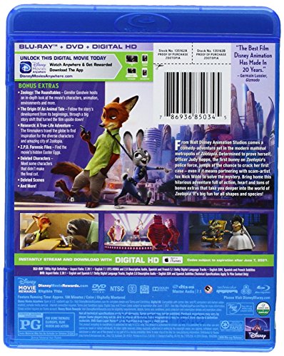 Zootopia [Blu-ray + DVD + Digital ]