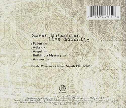 Sarah McLachlan / Live Acoustic Ep - CD (Used)