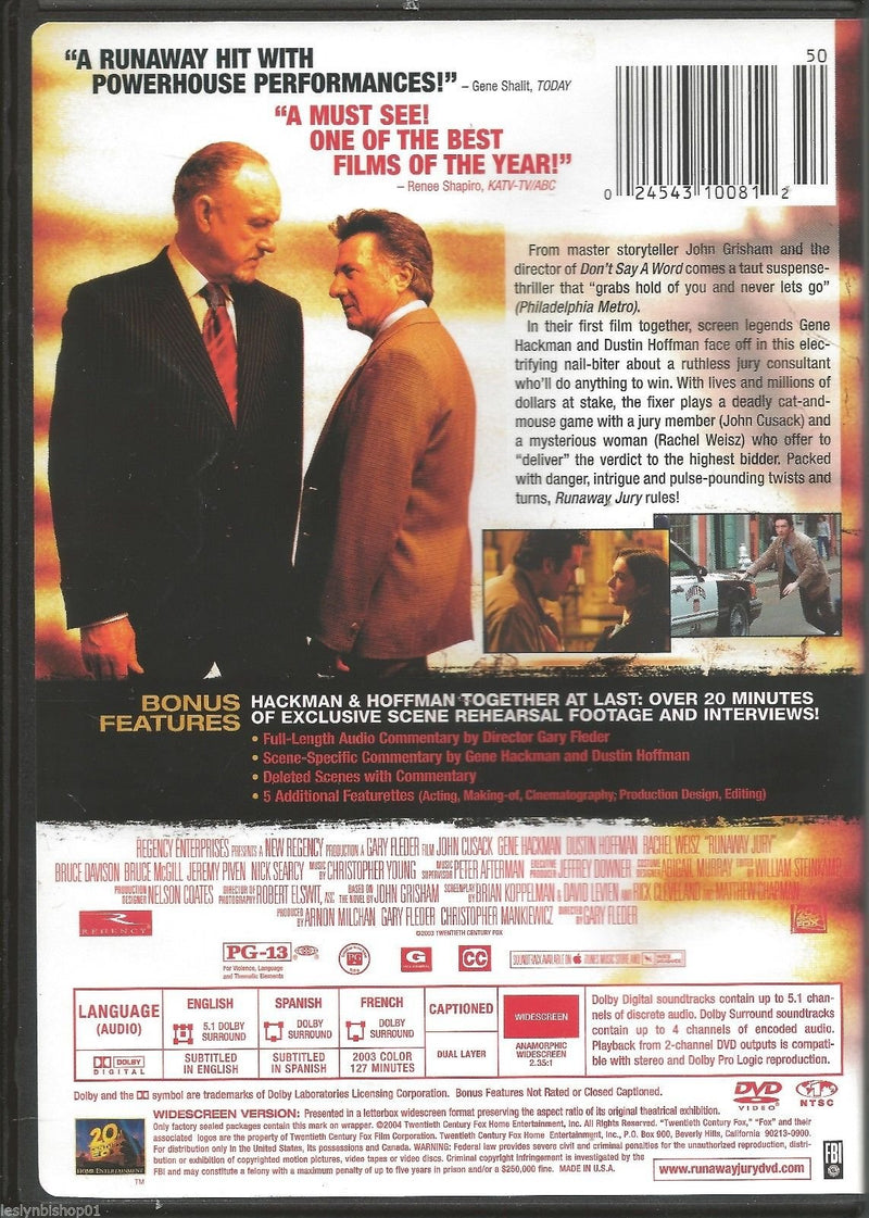 Runaway Jury (Widescreen) (Bilingual)