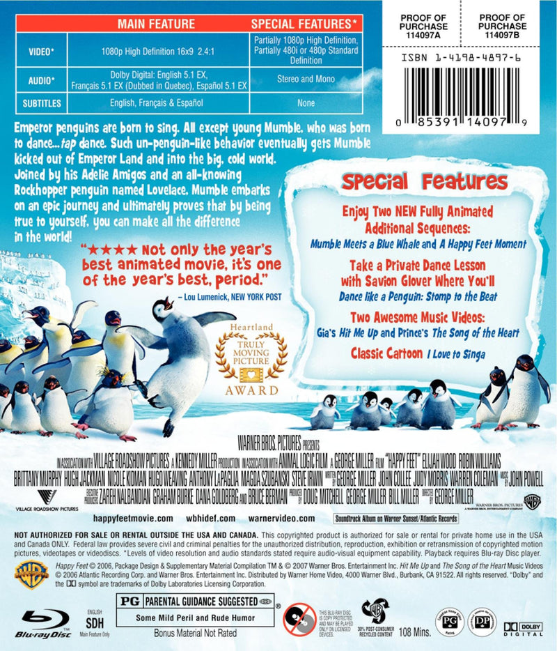 Happy Feet - Blu-Ray (Used)